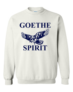 Goethe Spirit - Vintage Eagle - Adult Crewneck (White)