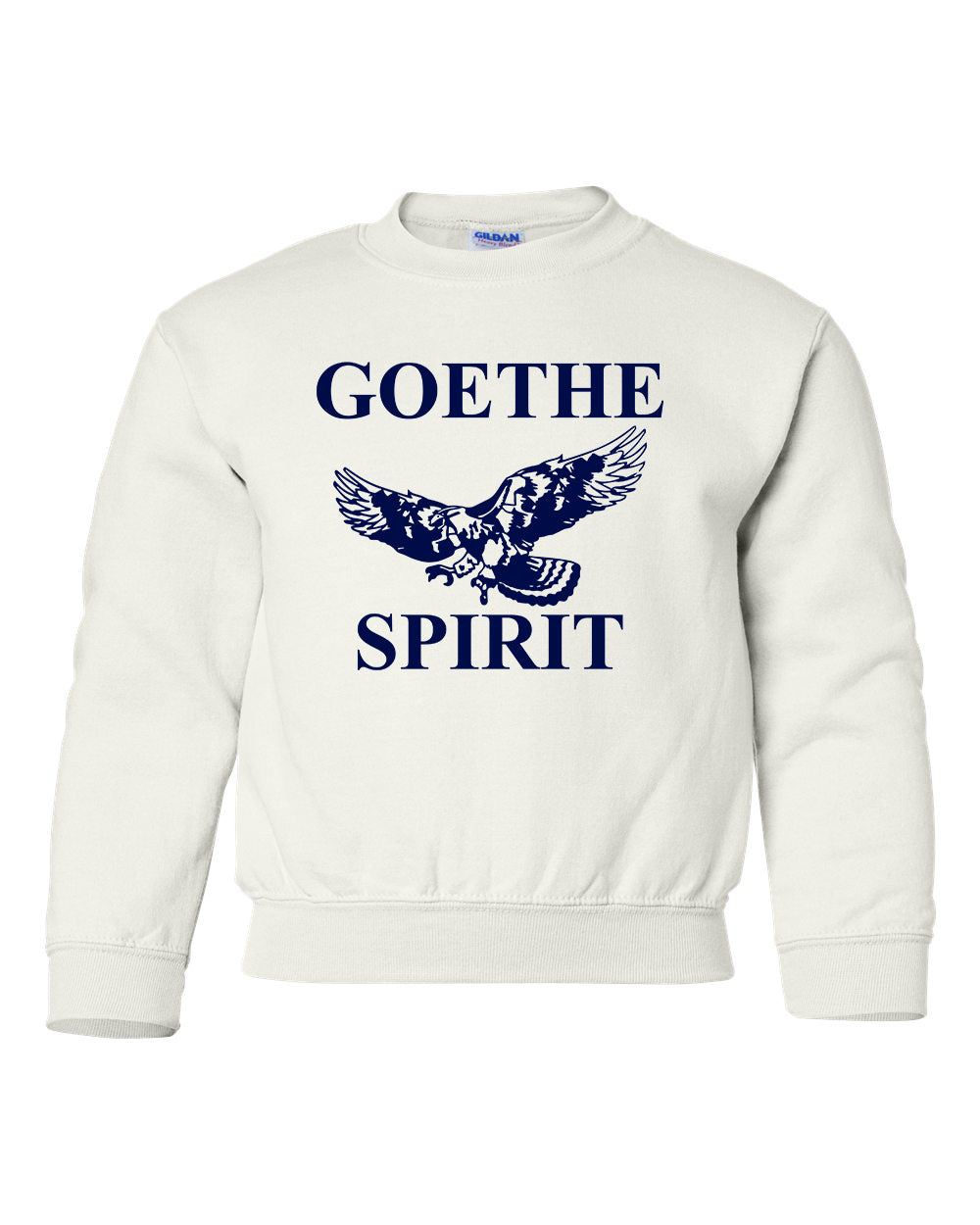 Goethe Spirit - Vintage Eagle - Youth Crewneck (White)